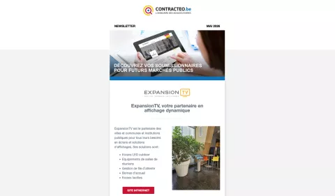 Contracteo.be, l'e-newsletter et l'annuaire en ligne des adjudicataires en Belgique